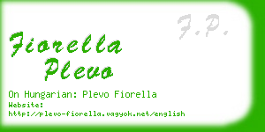 fiorella plevo business card